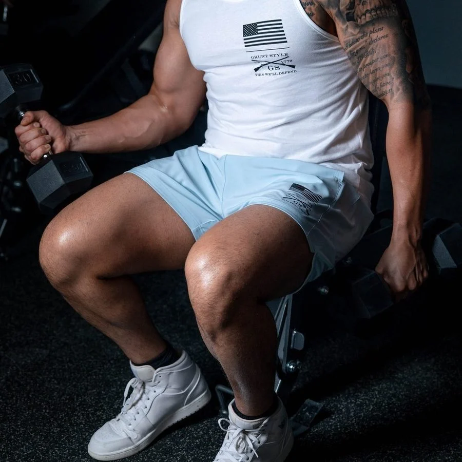 Men's Training Short - Sky Blue - Image 3