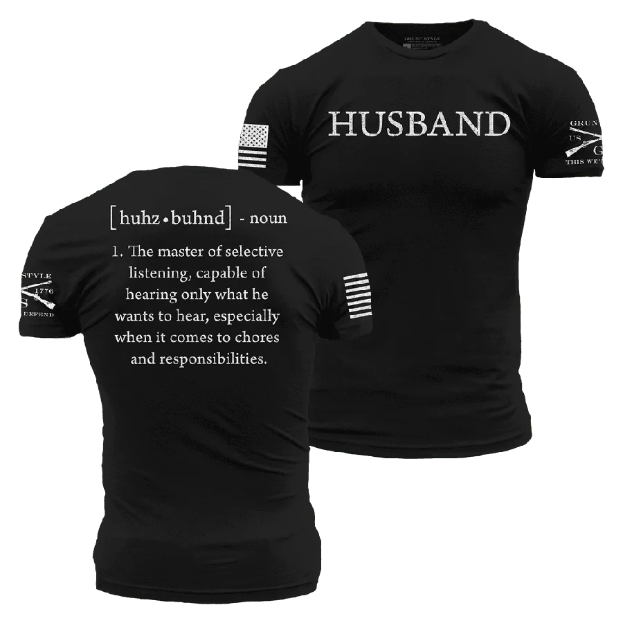 Husband Defined T-Shirt - Black