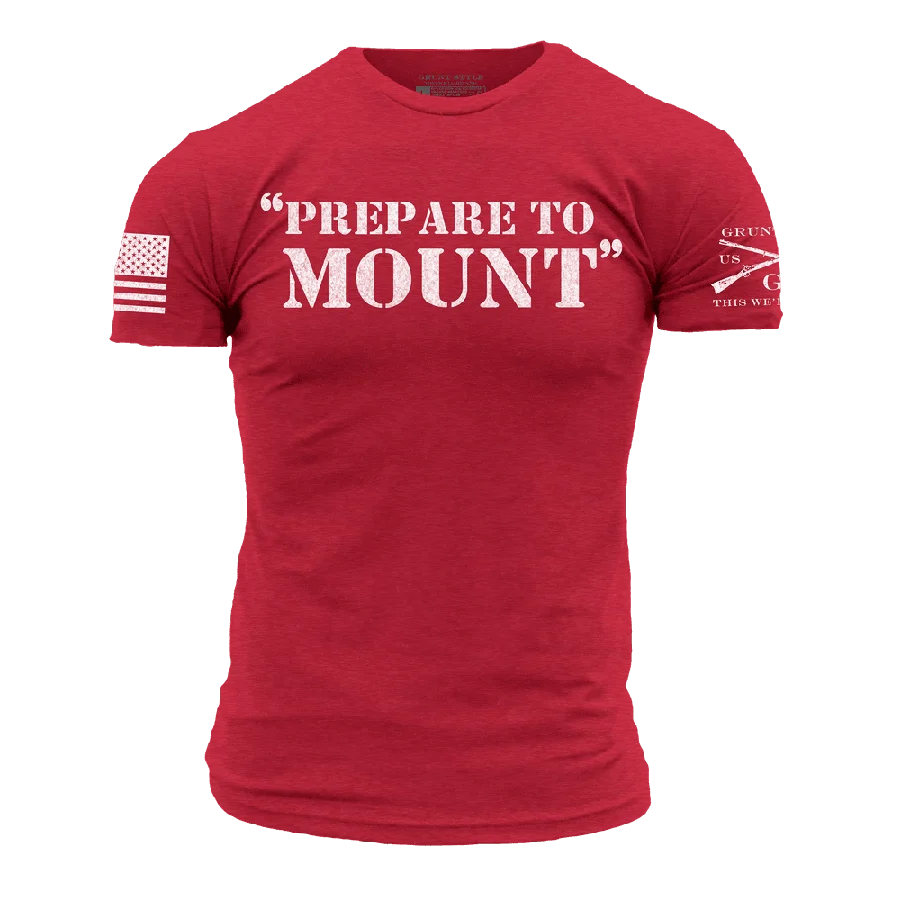 Prepare To Mount T-Shirt - Red