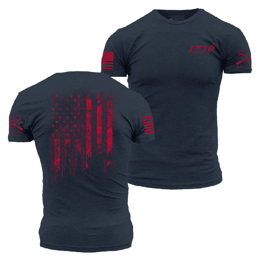 1776 Flag T-Shirt - Midnight Navy