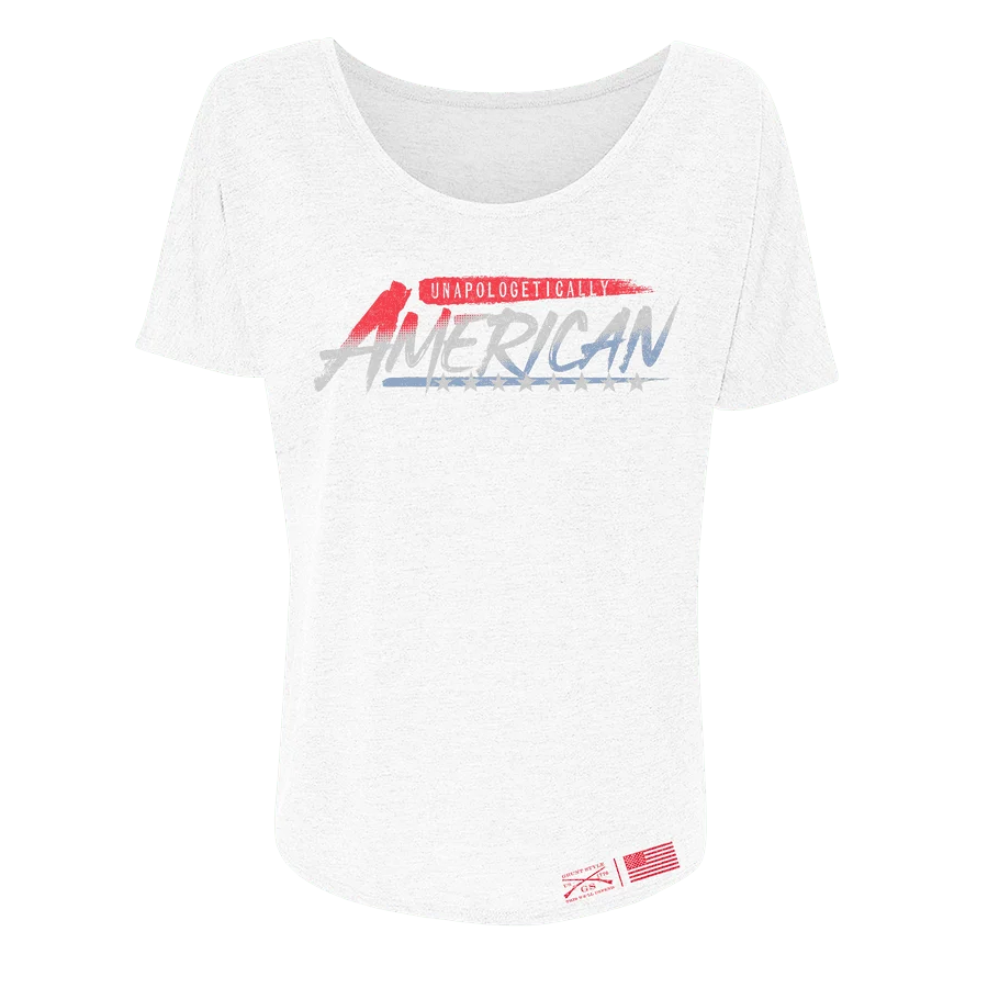 Women's Unapologetically American Slouchy T-Shirt - White
