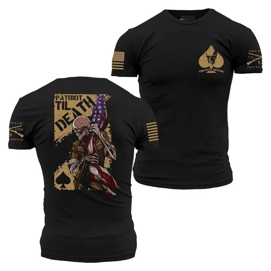 Patriot Til Death T-Shirt - Black