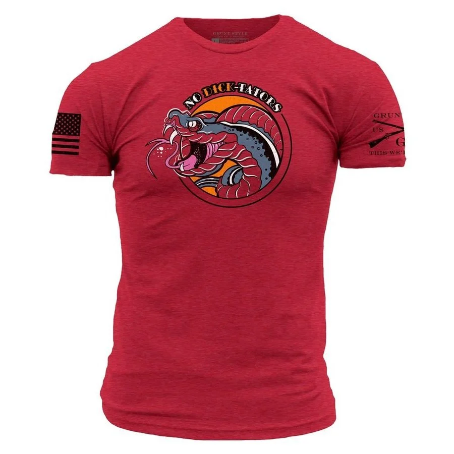 No Dick-Tators T-Shirt - Red