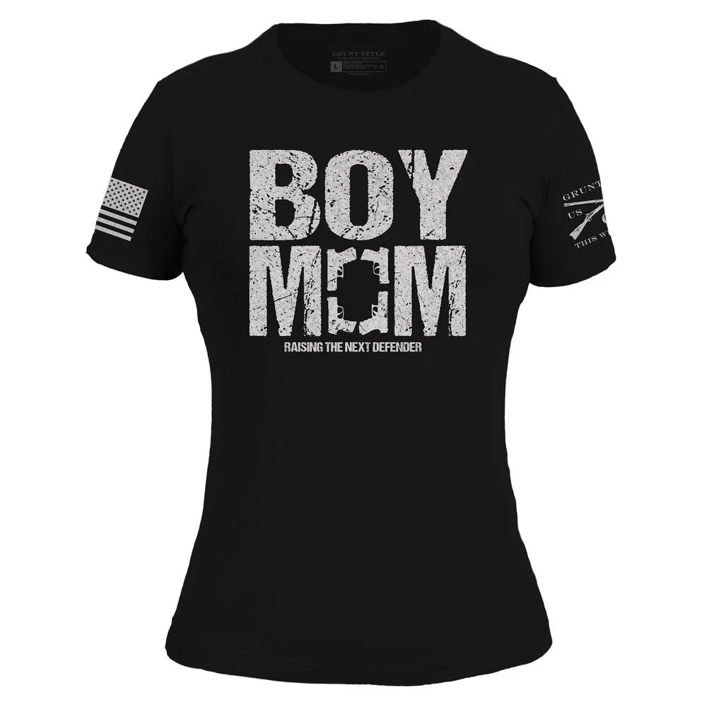 Women's Boy Mom Slim Fit T-Shirt - Black