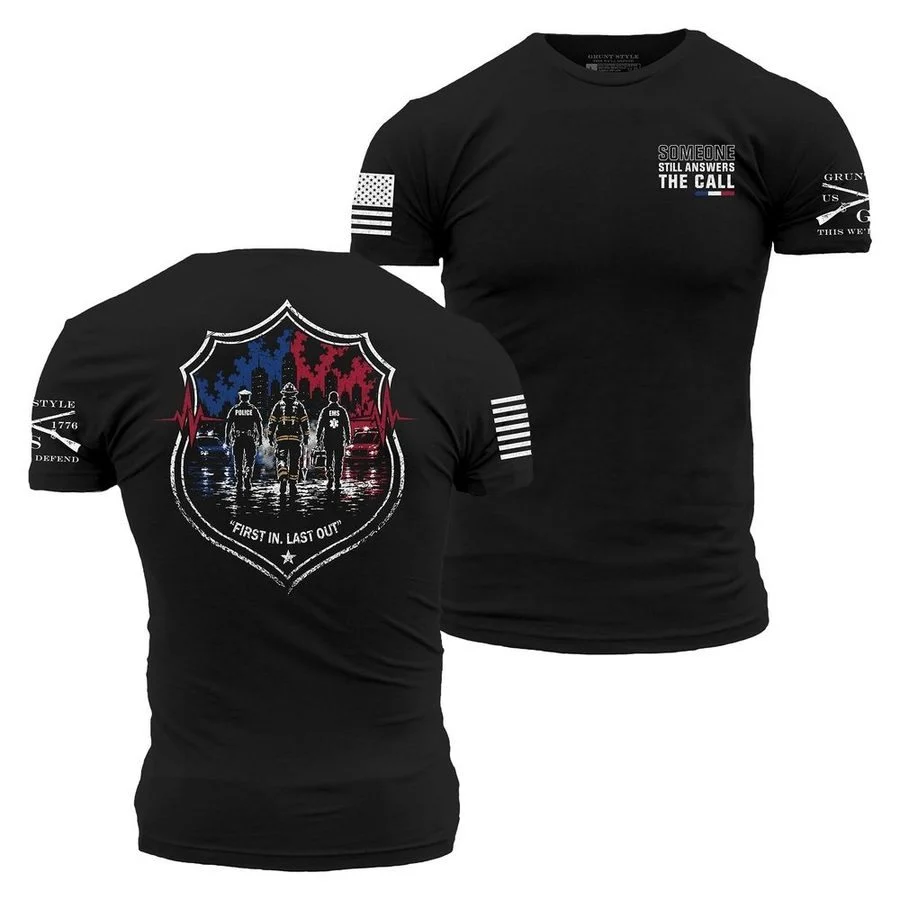 First In. Last Out T-Shirt - Black