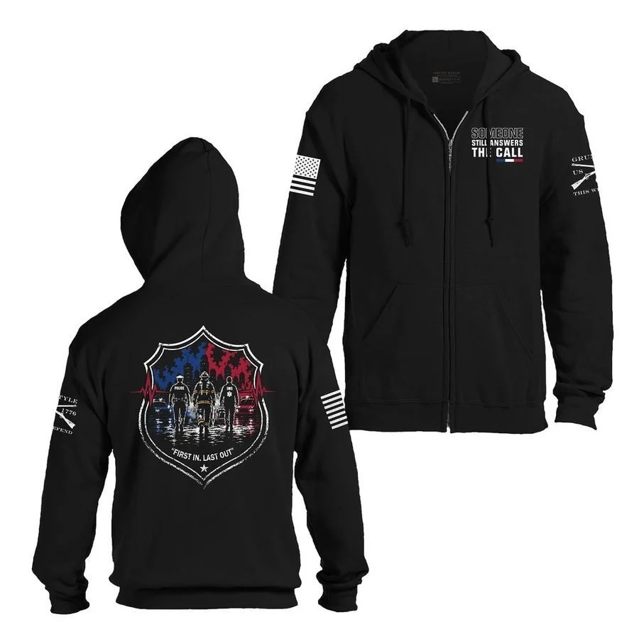 First In. Last Out Full-Zip Hoodie - Black