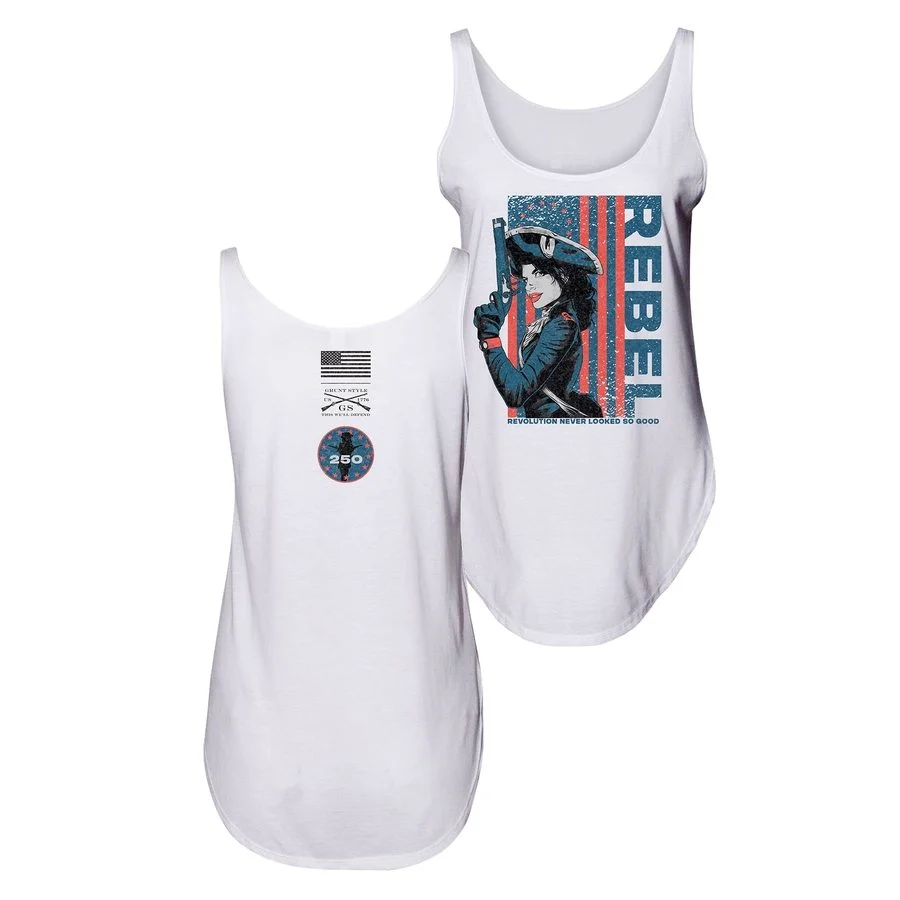 Women's Rebel Flowy Tank - White