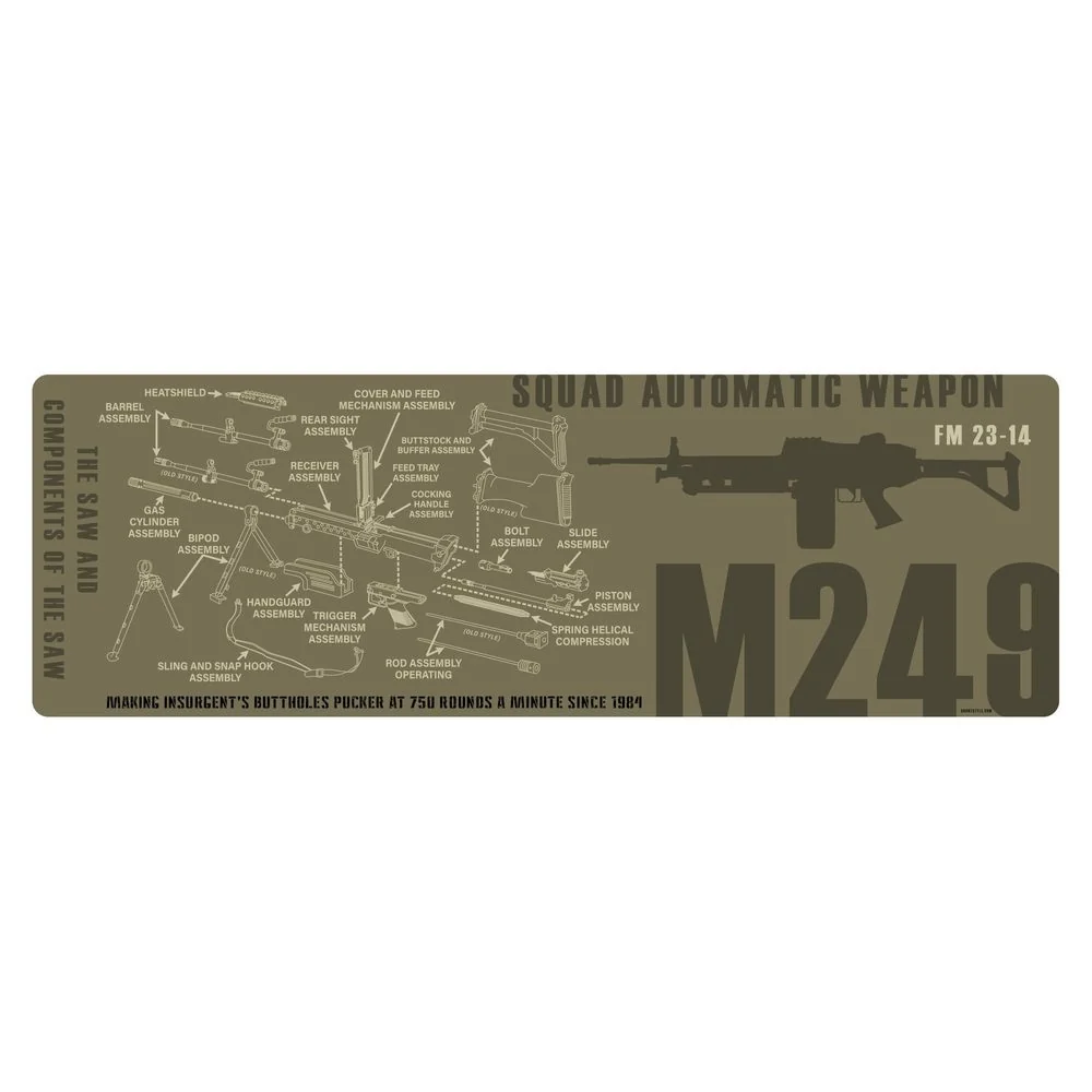 M249 Gun Cleaning Mat 36x12