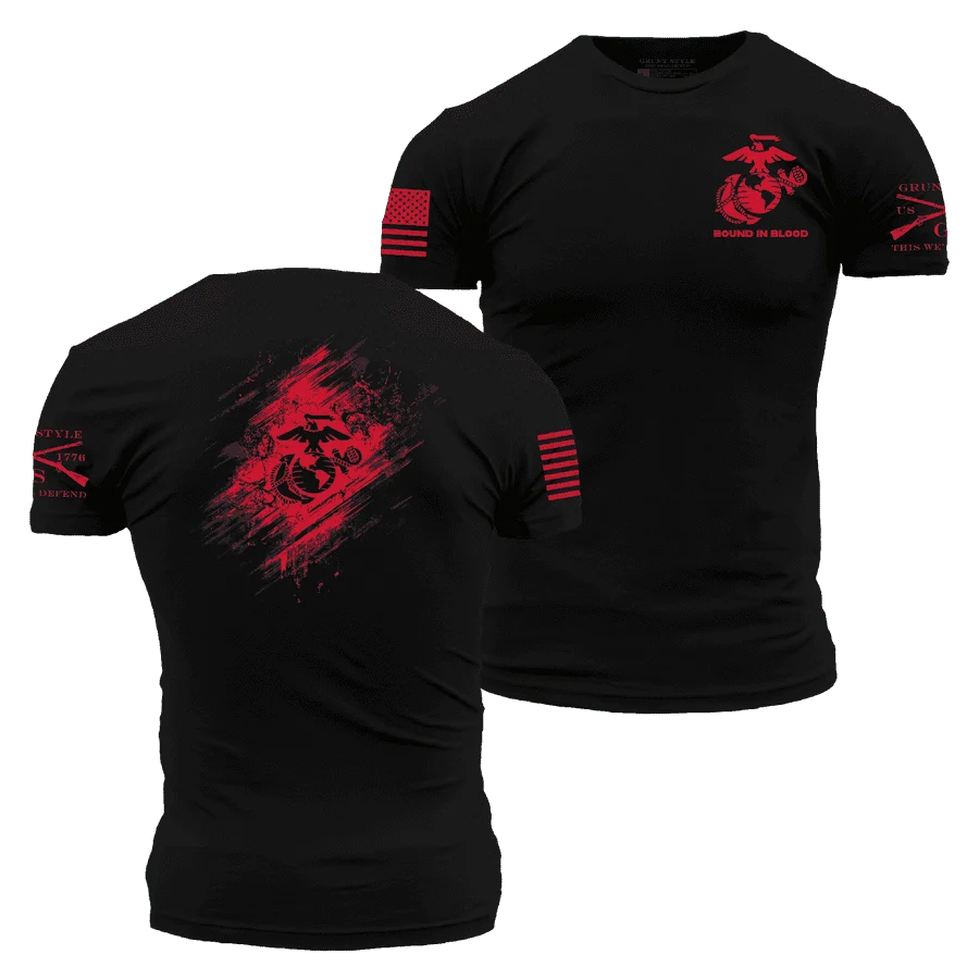 USMC - Bound In Blood T-Shirt - Black