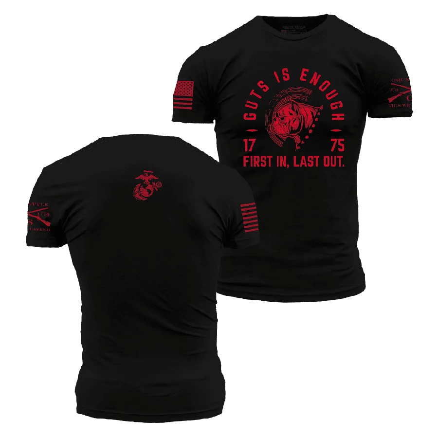 USMC - First In T-Shirt - Black