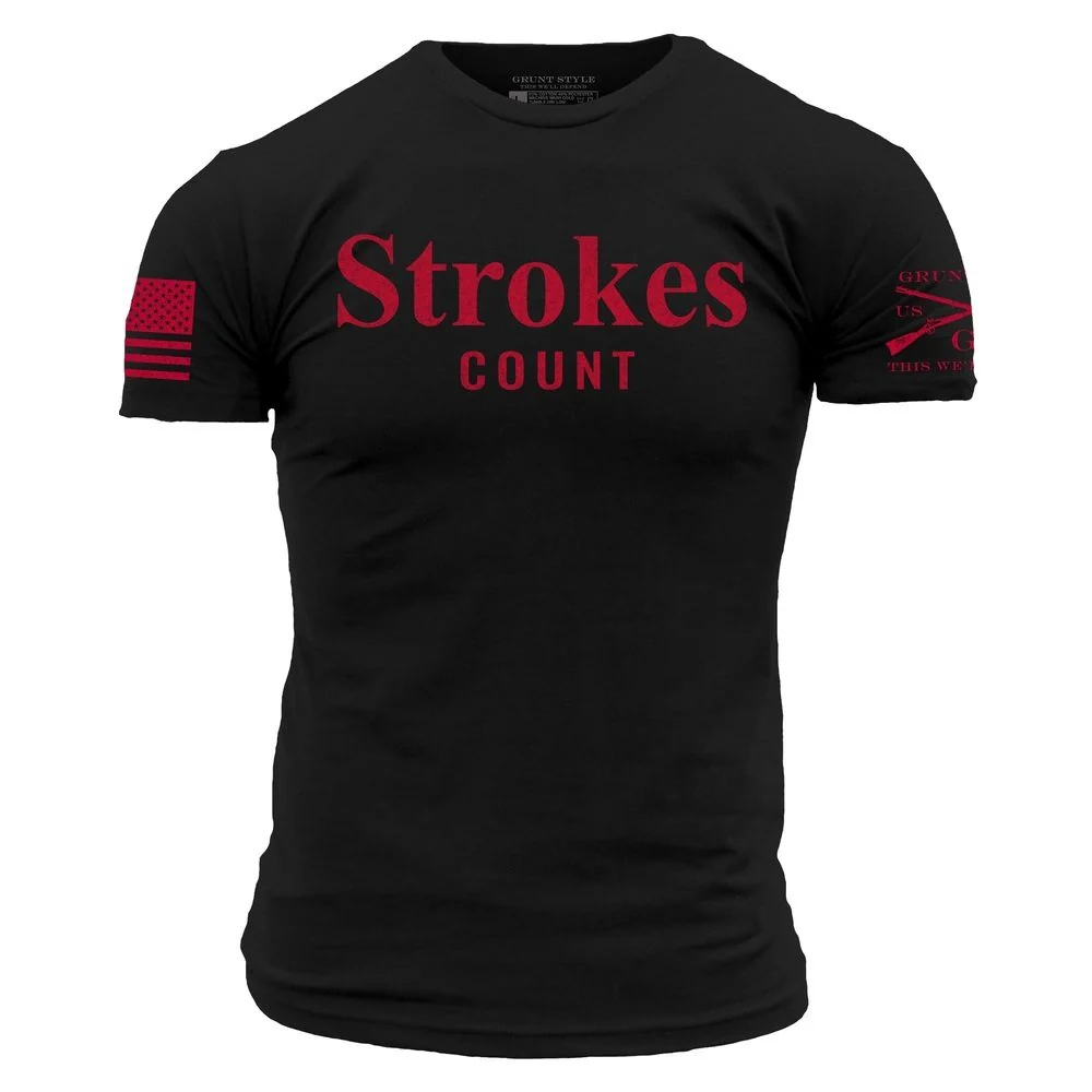Strokes Count T-Shirt - Black